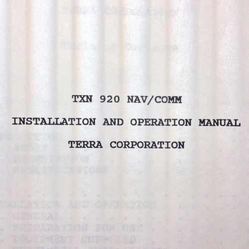 terra txn 960 manual